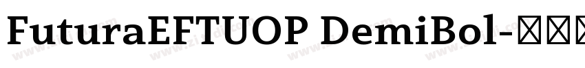 FuturaEFTUOP DemiBol字体转换